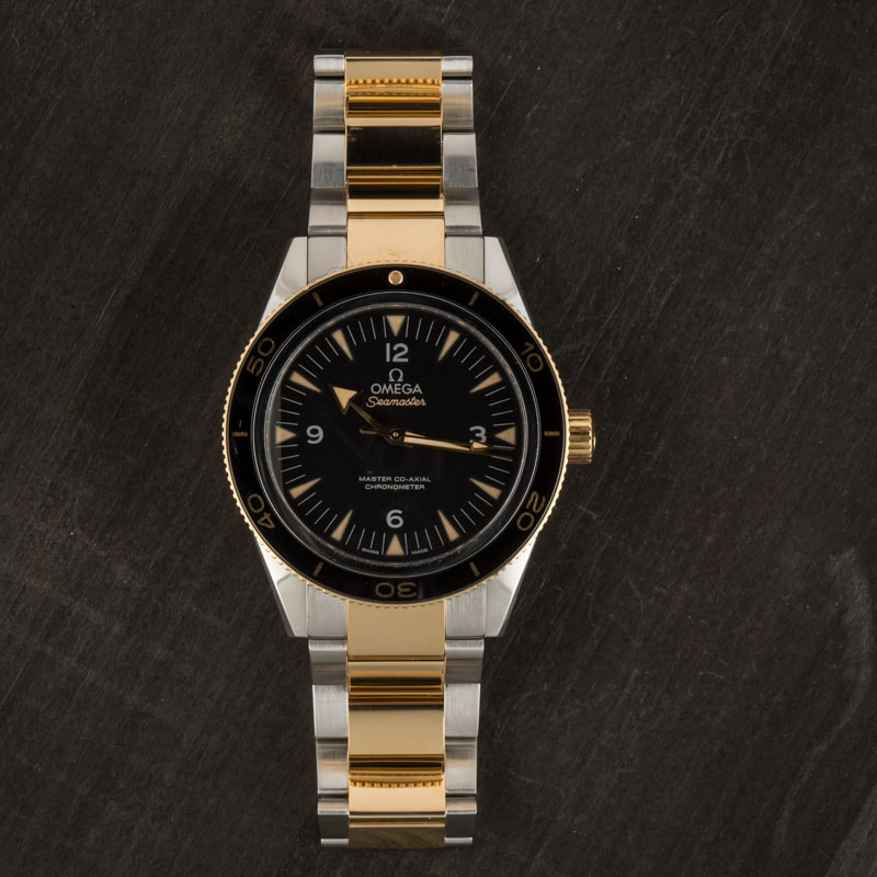 Omega seamaster outlet gold steel