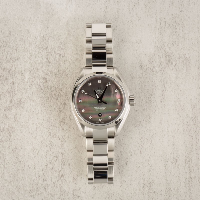 Pre-Owned Omega Seamaster Aqua Terra Tahiti Mother of Pearl Diamond Dial