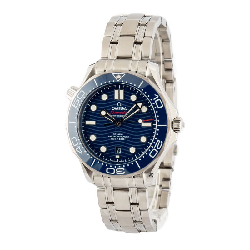 Mens Omega Seamaster Blue Wave Dial