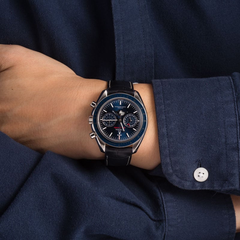 Omega Speedmaster Moonphase Blue Dial