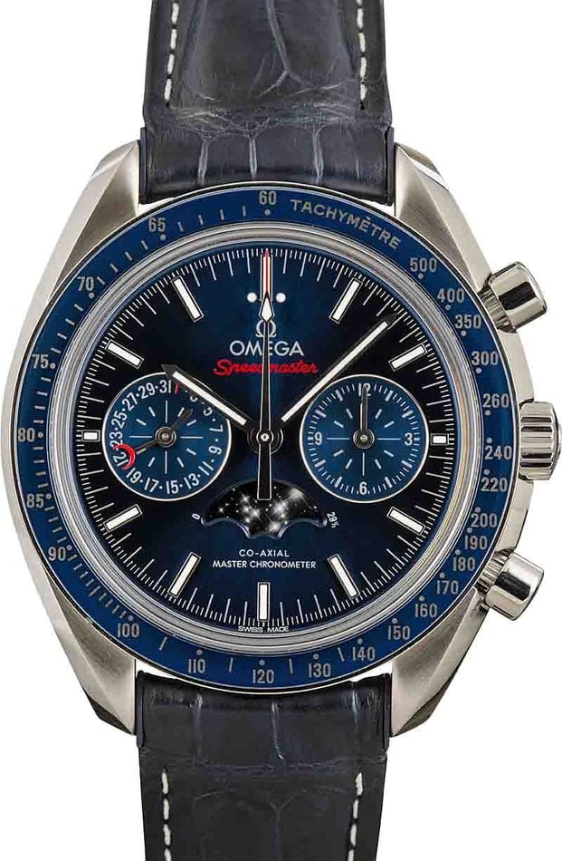 Omega speedmaster blue online moonphase