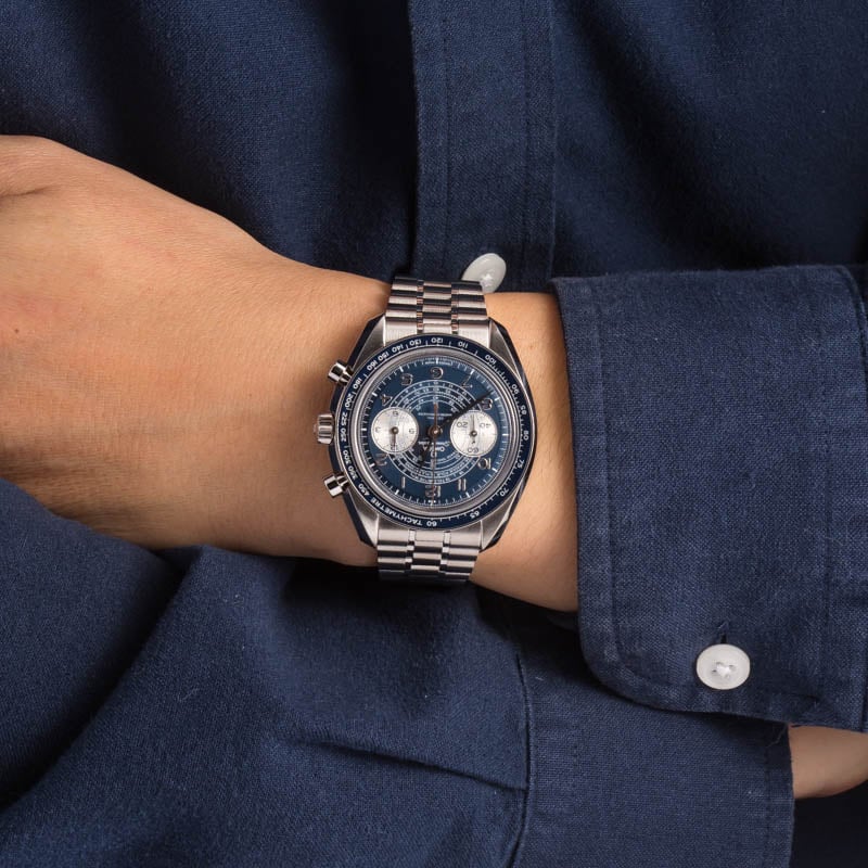 Mens Omega Speedmaster Chronoscope Blue