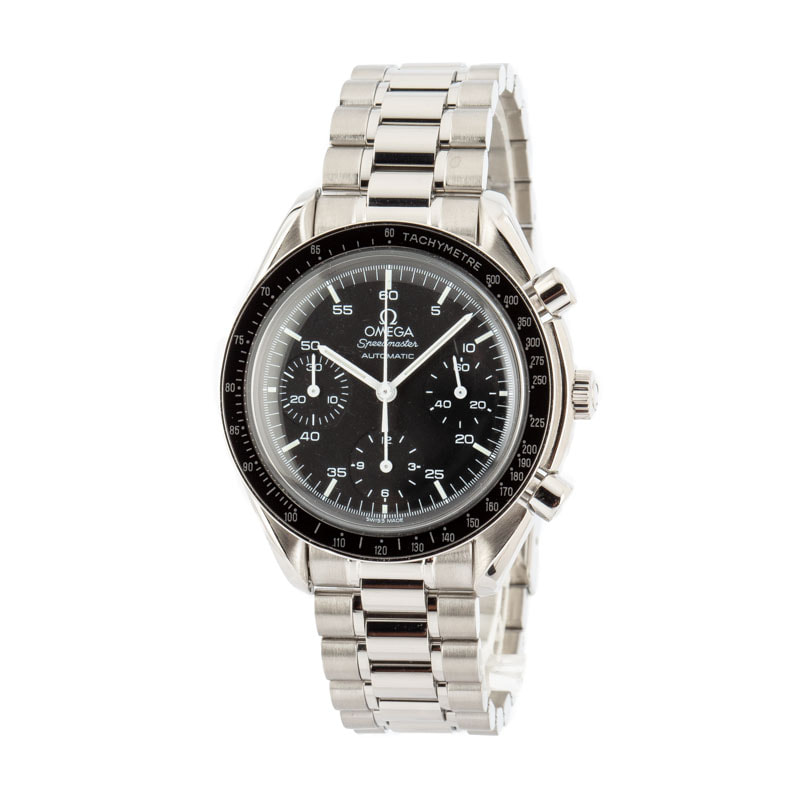 Omega Speedmaster Reduced Automatic Steel Chronograph Black Dial