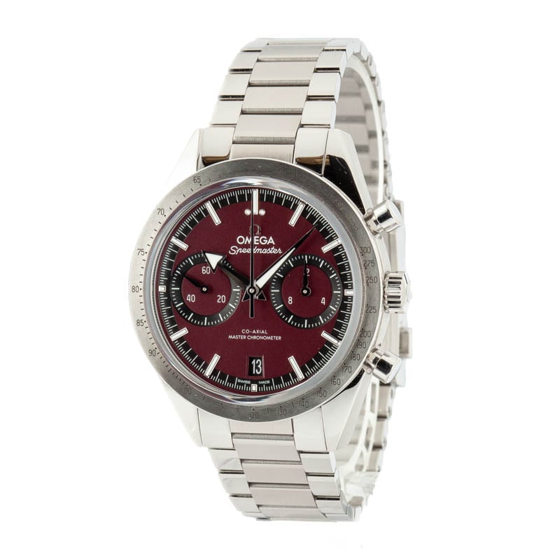 Pre-owned Omega Speedmaster '57 Burgundy Dial