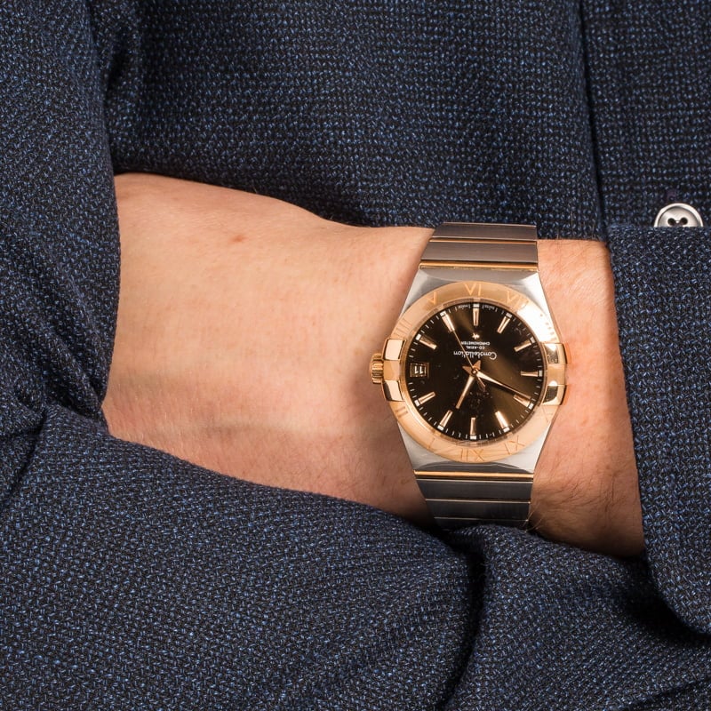 Omega Constellation Steel & Red Gold