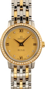 Omega De Ville Prestige Champagne Diamond Dial