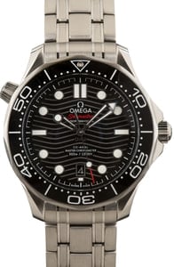 Omega Seamaster Stainless Steel Black Wave Dial