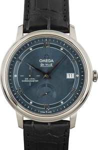 Omega De Ville Prestige Blue Roman Dial