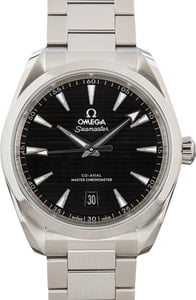 Pre-owned Omega Seamaster Aqua Terra 150M Black Teak Dial