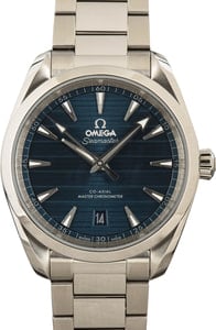 Pre-owned Omega Seamaster Aqua Terra 150M Blue Teak Dial