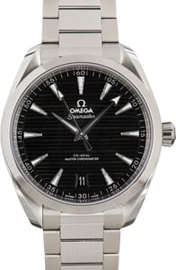 Pre-owned Omega Seamaster Aqua Terra 150M Black Dial