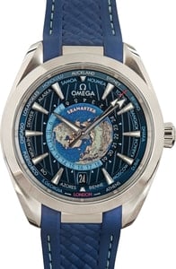 Preowned Omega Seamaster Aqua Terra 150M Worldtimer