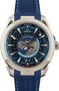 Omega Seamaster Aqua Terra 150M Worldtimer Blue Dial