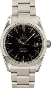 Preowned Omega Seamaster Aqua Terra Black Dial