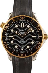 Omega Seamaster Diver 300M Steel & Gold on Rubber Strap