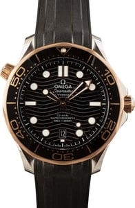 Pre-owned Omega Seamaster Steel & 18k Sedna Gold