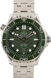 Used Omega Seamaster Diver 300M Green Wave Dial