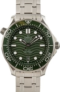 Used Omega Seamaster Diver 300M Green Wave Dial