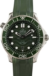 Pre-owned Omega Seamaster Diver 300M Green Wave Dial