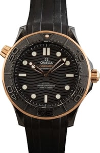 Pre-owned Omega Seamaster Black Wave Dial