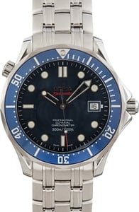 Pre-owned Omega Seamaster Diver 300M Blue Wave Dial