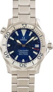 Pre-owned Omega Seamaster Blue Wave Dial