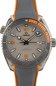 Pre-owned Omega Seamaster Planet Ocean Titanium on Rubber Strap