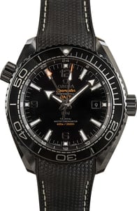 Pre-owned Omega Seamaster Planet Ocean Black Ceramic