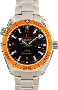 Pre-owned Omega Seamaster Planet Ocean Orange Bezel