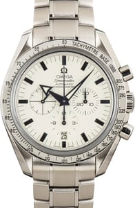 Pre-owned Omega Speedmaster White Dial