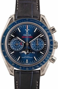 Pre-owned Omega Speedmaster Moonphase Blue Dial