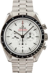 Mens Omega Speedmaster Moonwatch White Index Dial