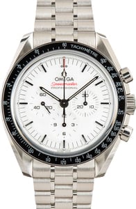 Pre-owned Omega Speedmaster Moonwatch White Dial