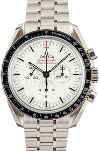 Pre-owned Omega Speedmaster Moonwatch White Dial