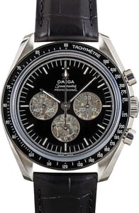 Pre-owned Omega Speedmaster Calibre 321 Platinum on Leather Strap