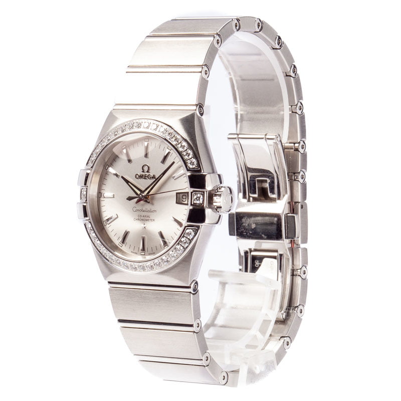 Omega Constellation Stainless Steel Diamond Bezel