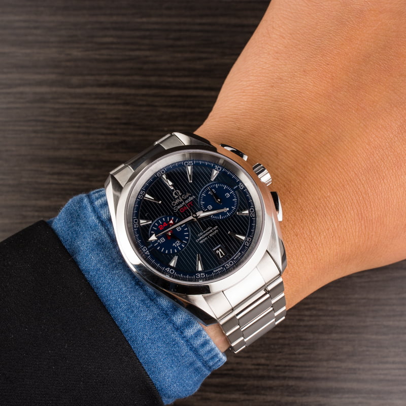 omega aqua terra gmt chronograph