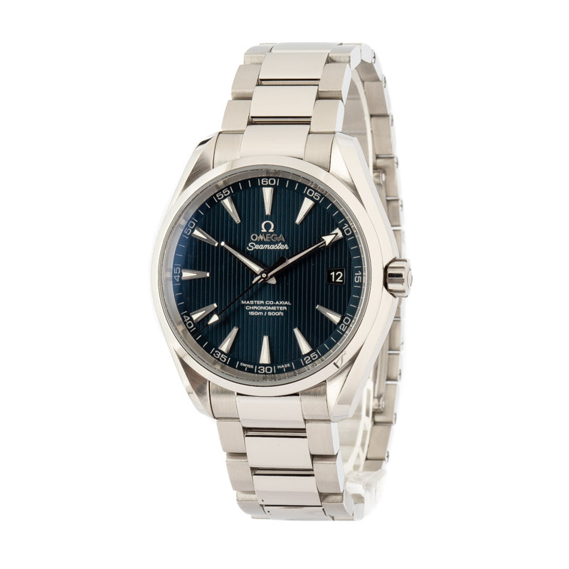 Used Omega Seamaster Aqua Terra Blue Teak Dial