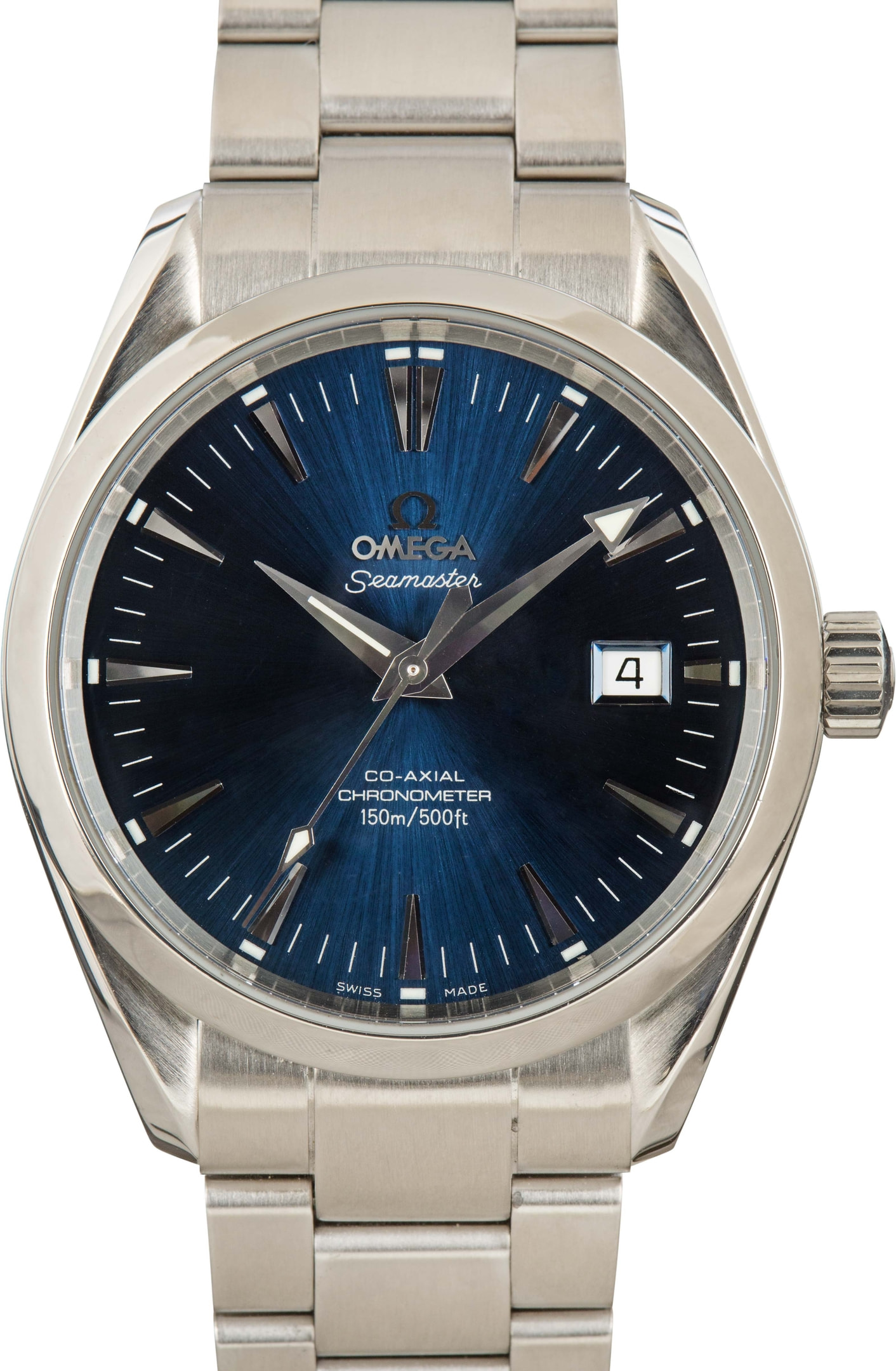 Omega Seamaster Aqua Terra Blue Dial Stainless Steel