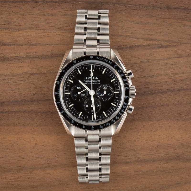 Omega Speedmaster Professional Moonwatch Transparent Case back Black Dial  Steel Men's Watch 310.30.42.50.01.002