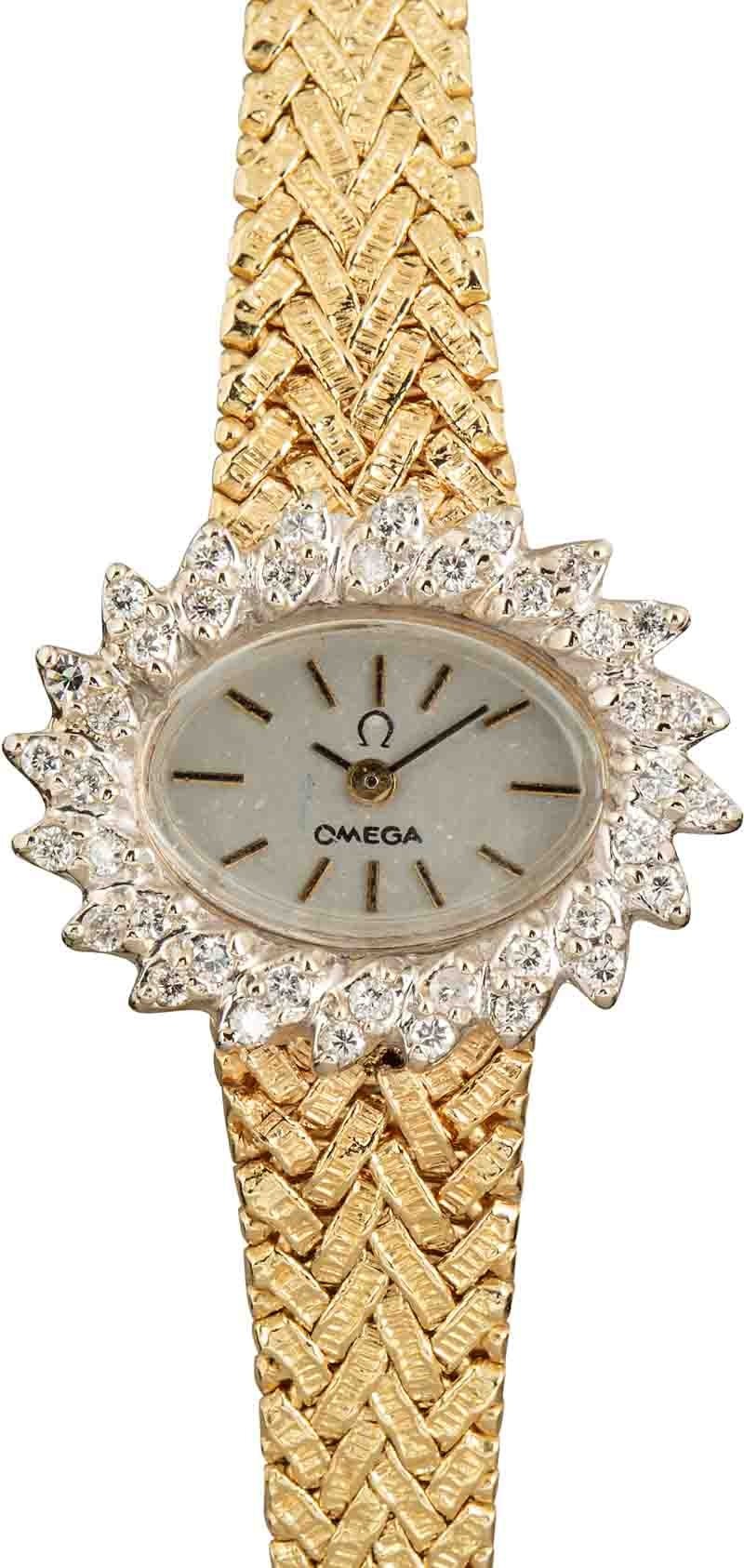 Ladies White Gold Omega 1.25 Carat Natural Diamond Manual Cocktail Vintage  Watch For Sale at 1stDibs | vintage omega ladies watch with diamonds, omega  ladies watches vintage, omega womens watch vintage