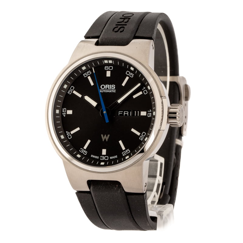 Oris Williams Day Date Stainless Steel Black Dial