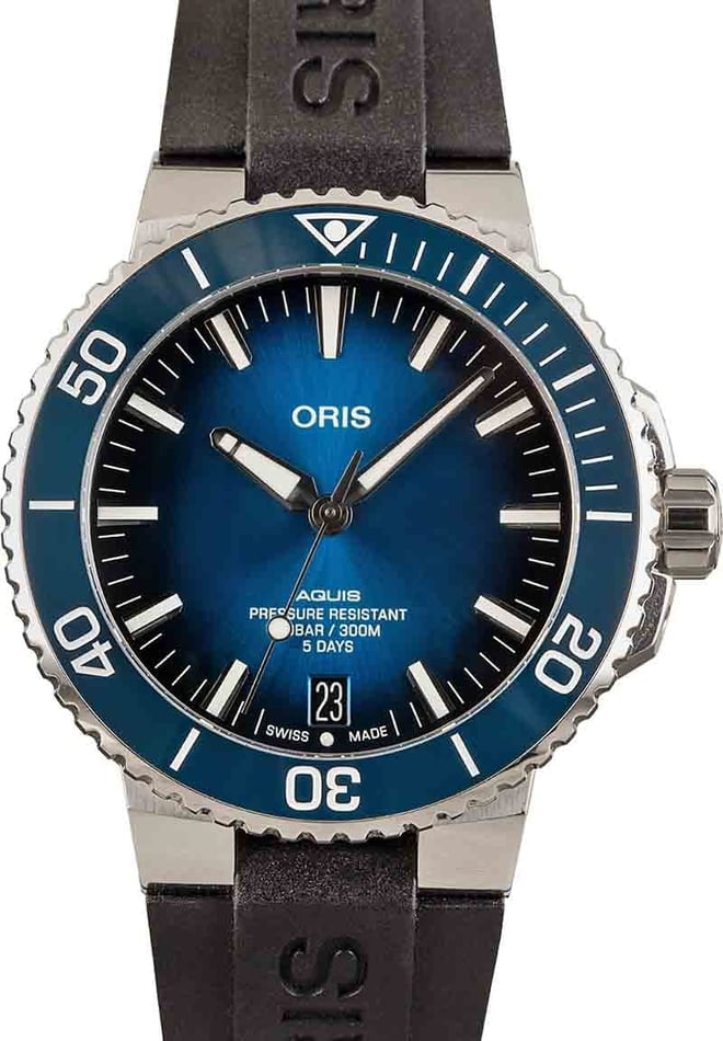 Buy Used Oris Aquis 01 400 7763 4135 07 8 24 09PEB Bob s Watches