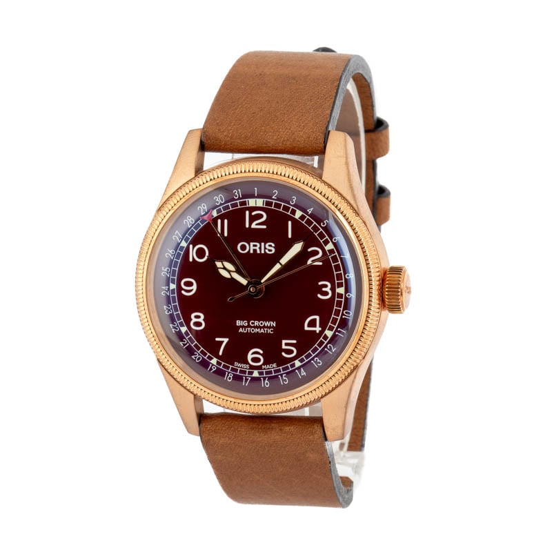 Oris Big Crown Bronze Pointer Date Bronze on Leather Strap