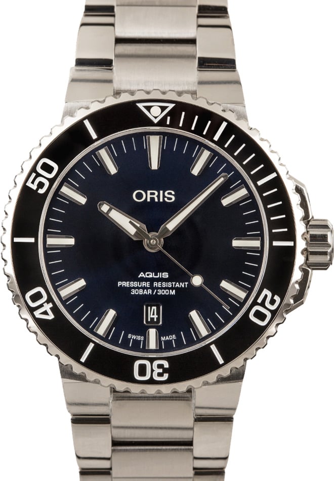 Buy Used Oris Aquis 01 733 7730 4135 07 8 24 05PEB Bob s Watches