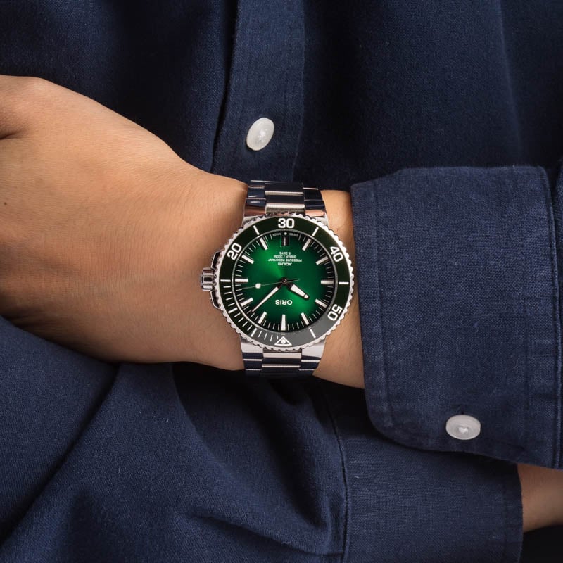 Oris Aquis Date Green Index Dial