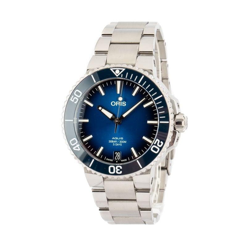 Oris Aquis Date Stainless Steel Blue