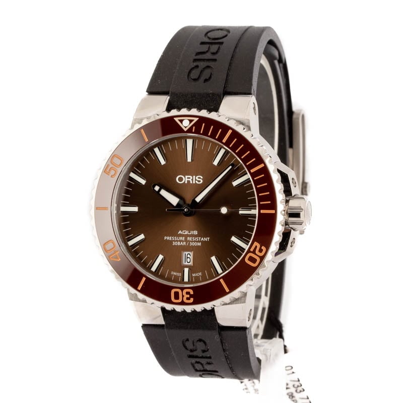 Buy Oris Aquis 01 733 7730 4152 07 8 24 05PEB Bob s Watches