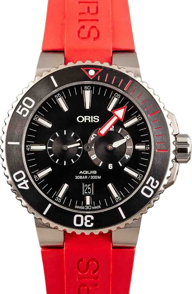 Buy Oris Aquis 01 749 7734 7154 RS Bob s Watches Sku 01 749