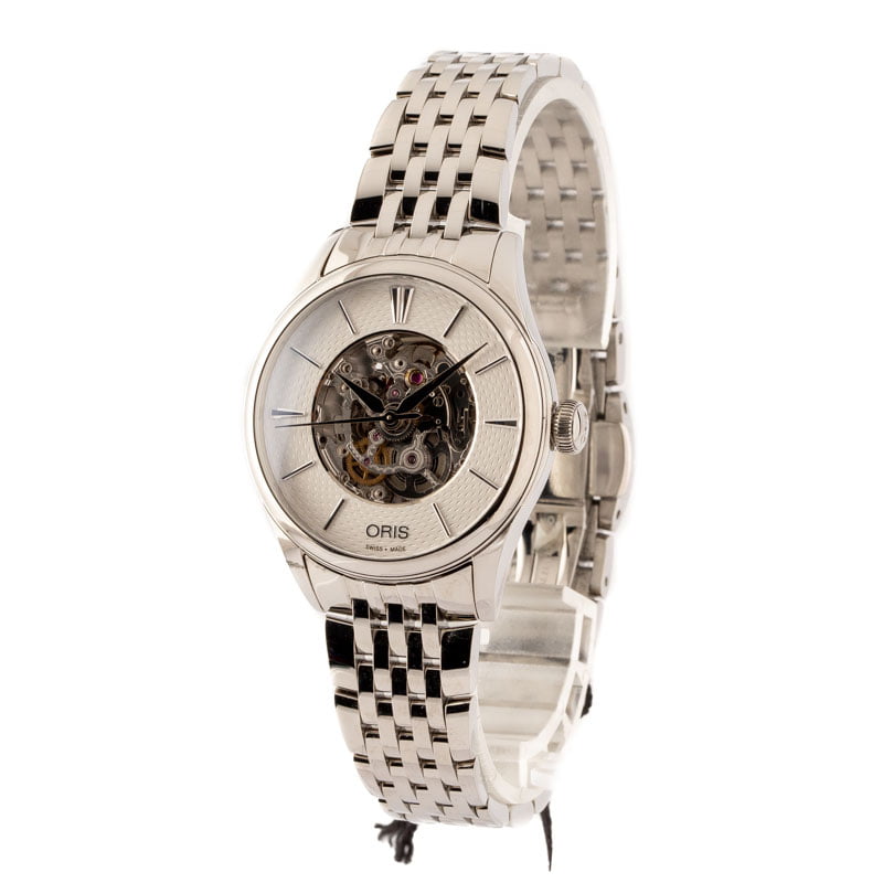 Ladies Oris Artelier Skeleton Stainless Steel